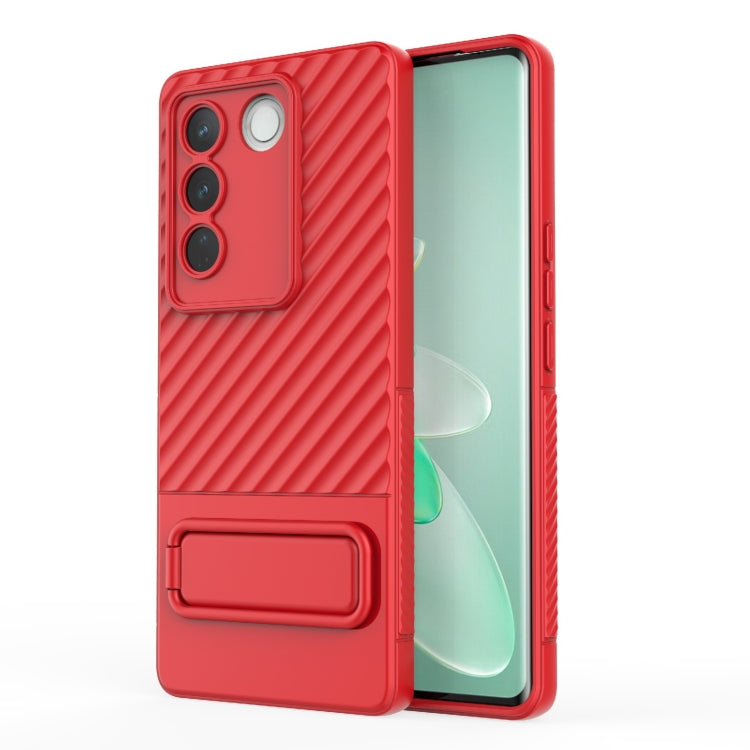 Wavy Texture TPU Phone Case with Lens Film