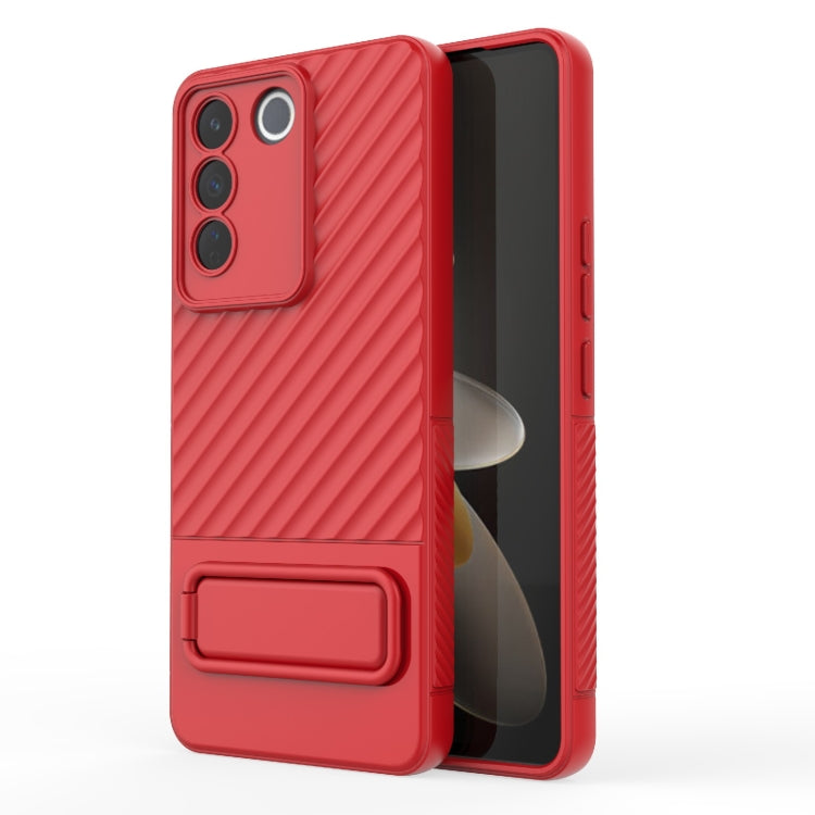 Wavy Texture TPU Phone Case with Lens Film