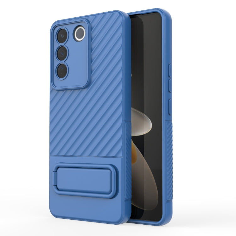 Wavy Texture TPU Phone Case with Lens Film