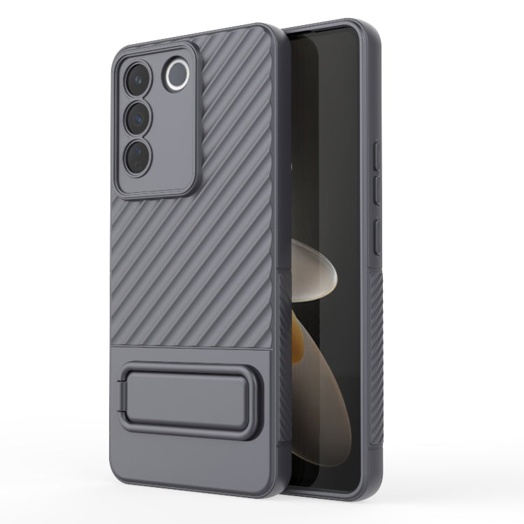 Wavy Texture TPU Phone Case with Lens Film