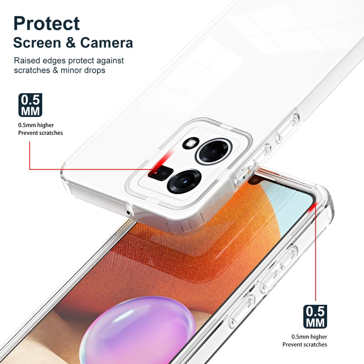 3 in 1 Clear TPU Color PC Frame Phone Case, For OPPO Reno7 4G / Reno8 4G / F21 Pro 4G, For vivo Y30 5G/Y33s/T1 5G/Y75 5G/Y55 5G, For Motorola Moto E13, For Motorola Moto G72 5G, For Samsung Galaxy A04e, For Samsung Galaxy A24 4G