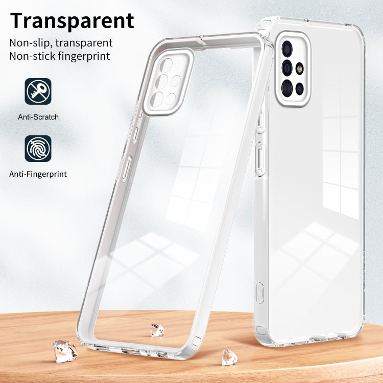 3 in 1 Clear TPU Color PC Frame Phone Case, For Samsung Galaxy A71 4G, For Samsung Galaxy A72 4G/5G, For Samsung Galaxy M14 5G