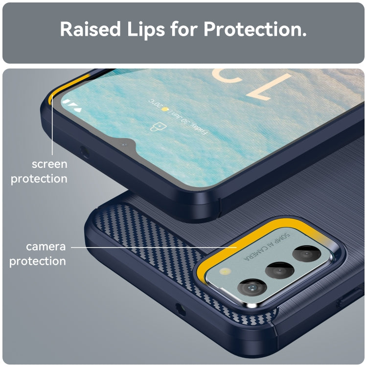 Brushed Texture Carbon Fiber TPU Phone Case, For Nokia G22, For OPPO Find X6 5G