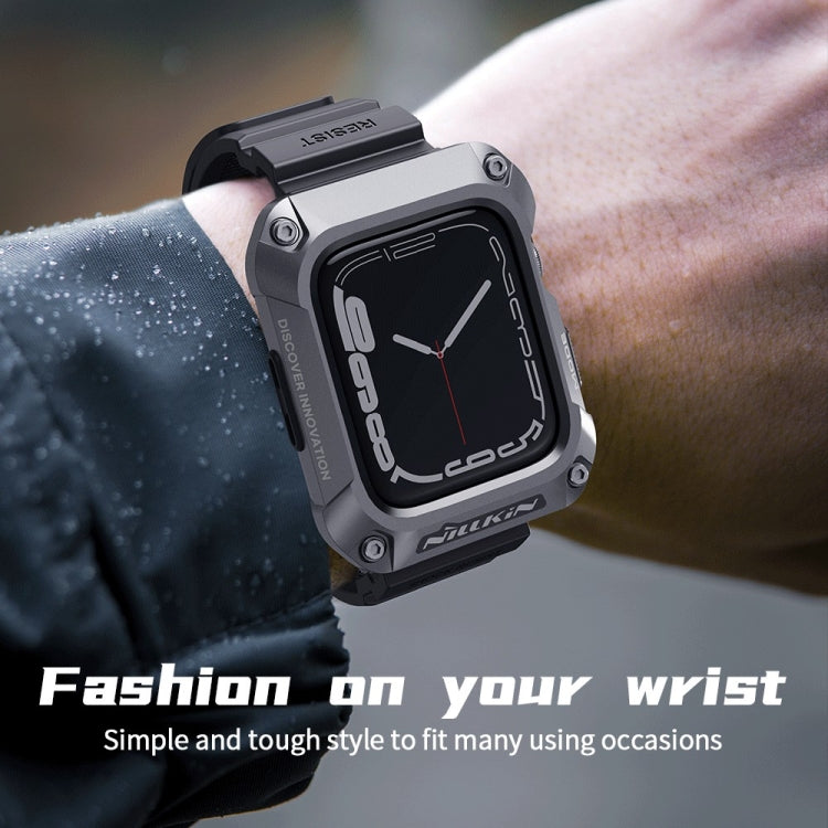 NILLKIN Ruidong Series Alloy + TPU Integrated Watch Band, For Apple Watch Series 8&amp;7 45mm