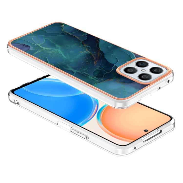 Electroplating Marble Dual-side IMD Phone Case, For Honor X8 4G, For Honor X8 5G, For Honor