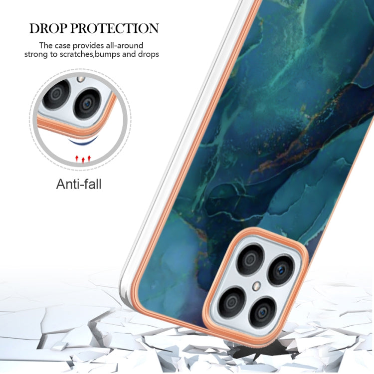 Electroplating Marble Dual-side IMD Phone Case, For Honor X8 4G, For Honor X8 5G, For Honor