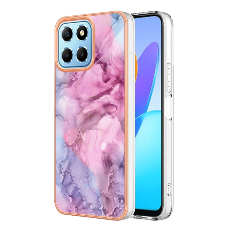 Electroplating Marble Dual-side IMD Phone Case, For Honor X8 4G, For Honor X8 5G, For Honor