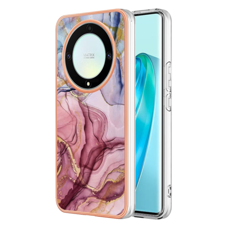 Electroplating Marble Dual-side IMD Phone Case, For Honor X8 4G, For Honor X8 5G, For Honor