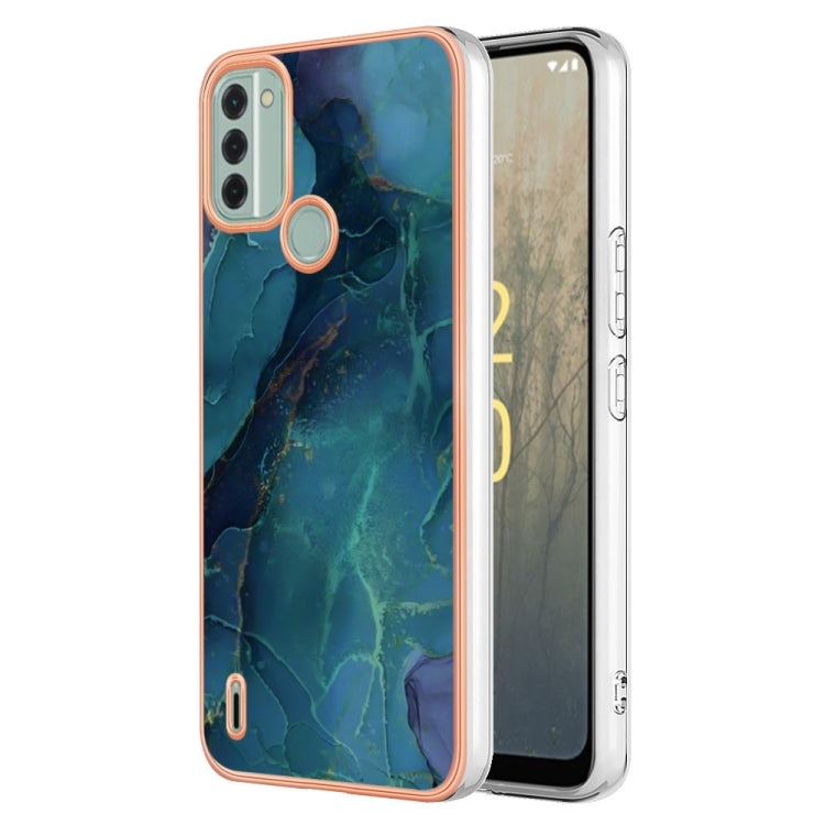 Electroplating Marble Dual-side IMD Phone Case, For Honor X8 4G, For Honor X8 5G, For Honor