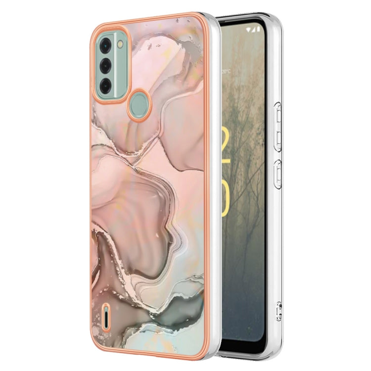 Electroplating Marble Dual-side IMD Phone Case, For Honor X8 4G, For Honor X8 5G, For Honor