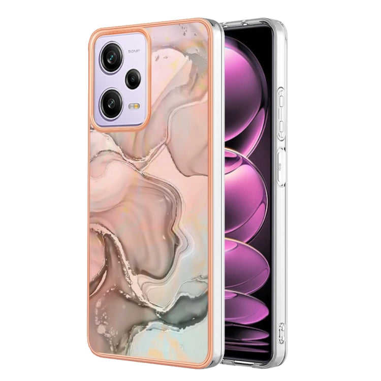 Electroplating Marble Dual-side IMD Phone Case, For OPPO Reno 8T 4G, For Xiaomi 11 Lite, For Xiaomi 13 Lite 5G, For Xiaomi Redmi Note 12 Pro 5G Global, For Xiaomi Redmi Note 12 Pro+ 5G Global