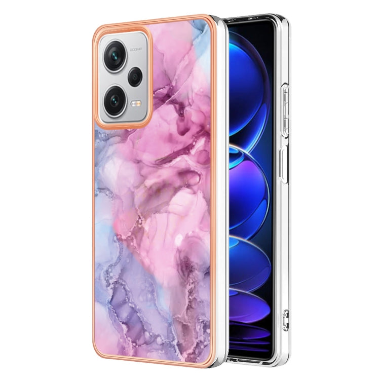 Electroplating Marble Dual-side IMD Phone Case, For OPPO Reno 8T 4G, For Xiaomi 11 Lite, For Xiaomi 13 Lite 5G, For Xiaomi Redmi Note 12 Pro 5G Global, For Xiaomi Redmi Note 12 Pro+ 5G Global