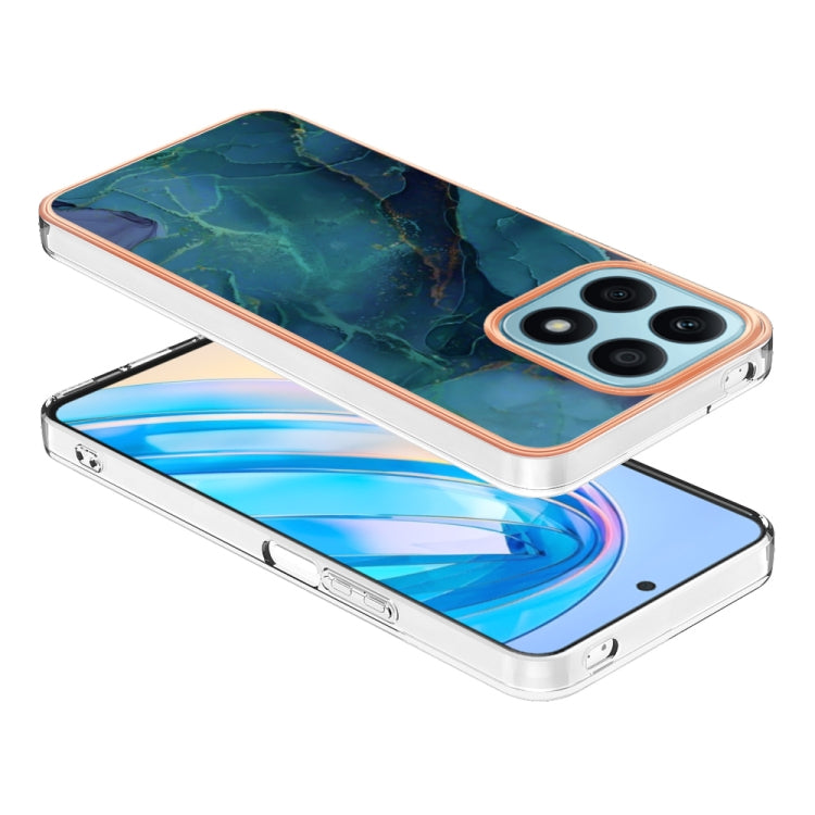 Electroplating Marble Dual-side IMD Phone Case, For Honor X8a, For Samsung Galaxy A24