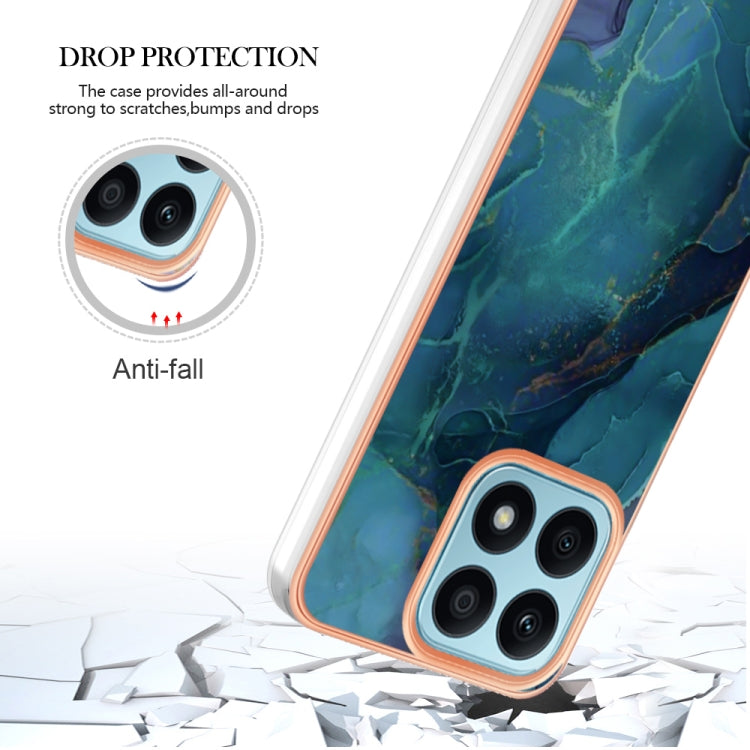 Electroplating Marble Dual-side IMD Phone Case, For Honor X8a, For Samsung Galaxy A24