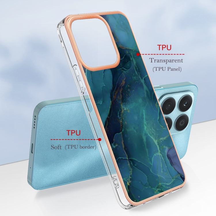 Electroplating Marble Dual-side IMD Phone Case, For Honor X8a, For Samsung Galaxy A24