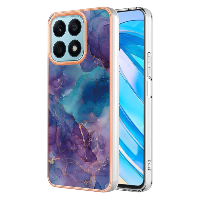 Electroplating Marble Dual-side IMD Phone Case, For Honor X8a, For Samsung Galaxy A24