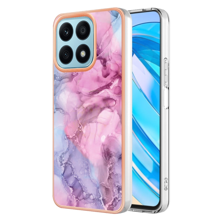 Electroplating Marble Dual-side IMD Phone Case, For Honor X8a, For Samsung Galaxy A24