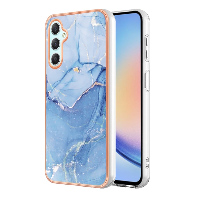 Electroplating Marble Dual-side IMD Phone Case, For Honor X8a, For Samsung Galaxy A24