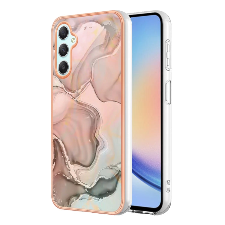 Electroplating Marble Dual-side IMD Phone Case, For Honor X8a, For Samsung Galaxy A24