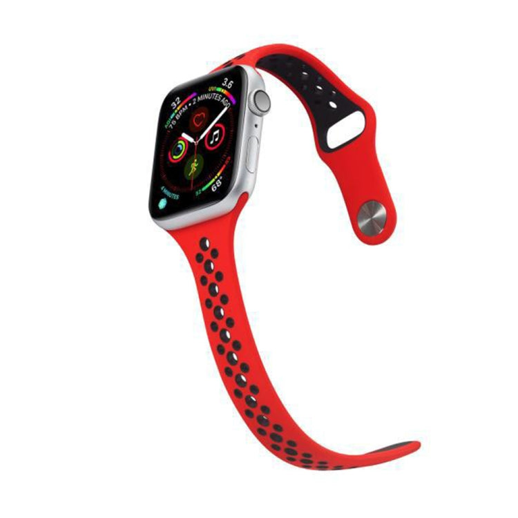 Little Waist Nike Two-colors Replacement Wrist Strap Watchband, For Apple Watch Series 8&7 41mm / SE 2&6&SE&5&4 40mm / 3&2&1 38mm, For Apple Watch Ultra 49mm / Series 8&7 45mm / SE 2&6&SE&5&4 44mm / 3&2&1 42mm