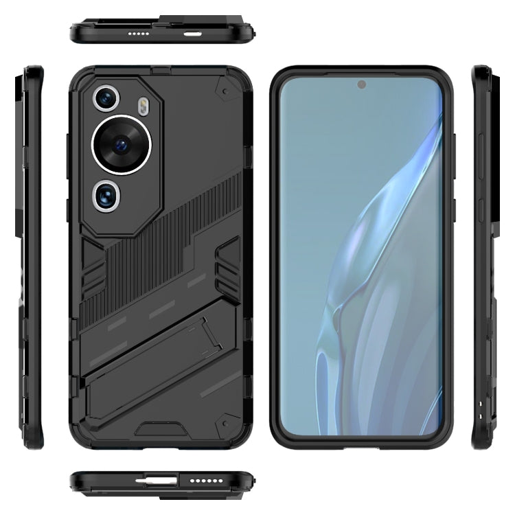 Punk Armor 2 in 1 PC + TPU Shockproof Phone Case with Invisible Holder, For Huawei P60 Art, For Realme C55