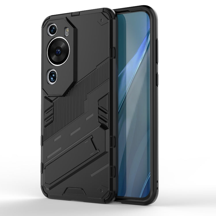 Punk Armor 2 in 1 PC + TPU Shockproof Phone Case with Invisible Holder, For Huawei P60 Art, For Realme C55