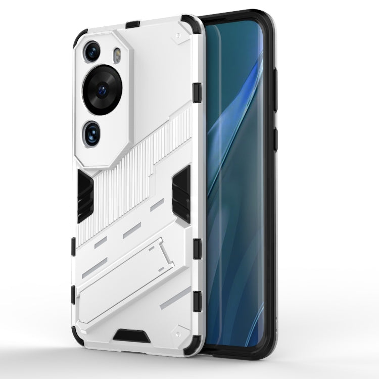 Punk Armor 2 in 1 PC + TPU Shockproof Phone Case with Invisible Holder, For Huawei P60 Art, For Realme C55