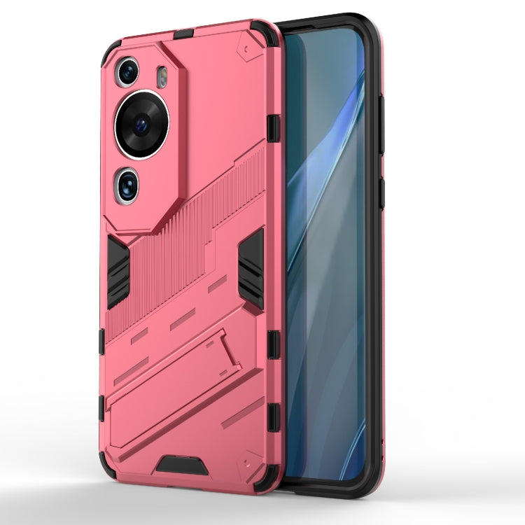 Punk Armor 2 in 1 PC + TPU Shockproof Phone Case with Invisible Holder, For Huawei P60 Art, For Realme C55