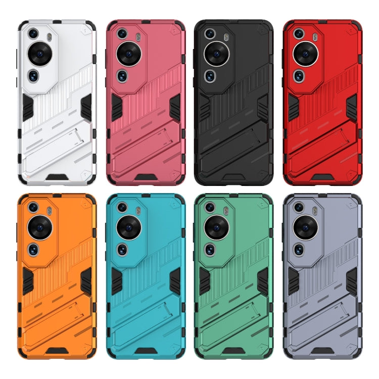 Punk Armor 2 in 1 PC + TPU Shockproof Phone Case with Invisible Holder, For Huawei P60 Art, For Realme C55