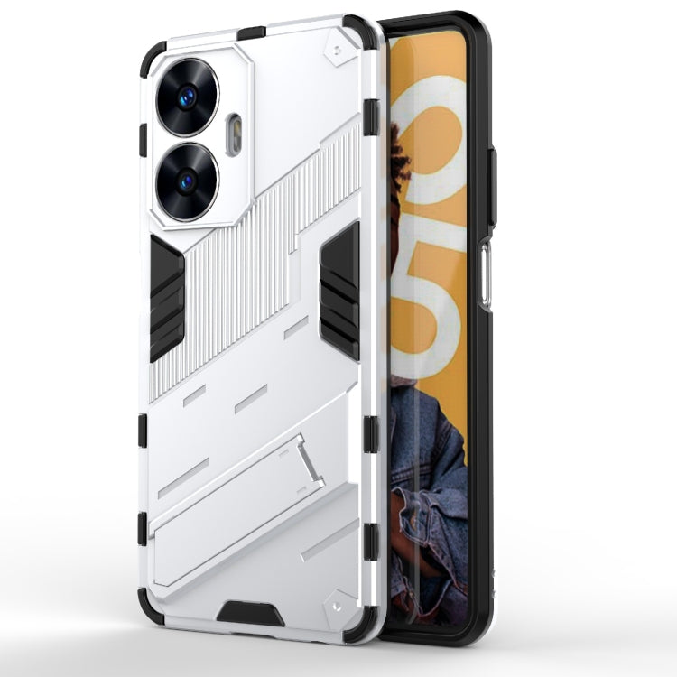 Punk Armor 2 in 1 PC + TPU Shockproof Phone Case with Invisible Holder, For Huawei P60 Art, For Realme C55