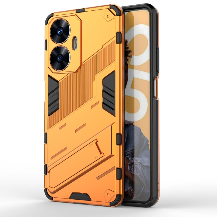 Punk Armor 2 in 1 PC + TPU Shockproof Phone Case with Invisible Holder, For Huawei P60 Art, For Realme C55