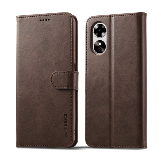 LC.IMEEKE Calf Texture Horizontal Flip Leather Case, For OPPO A78 5G Global