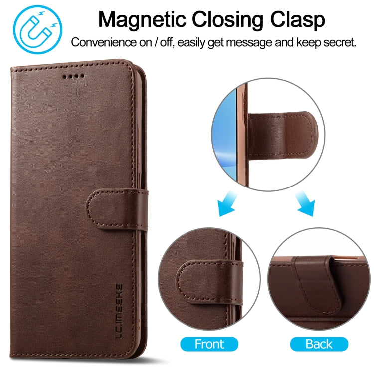 LC.IMEEKE Calf Texture Horizontal Flip Leather Case, For OPPO A78 5G Global