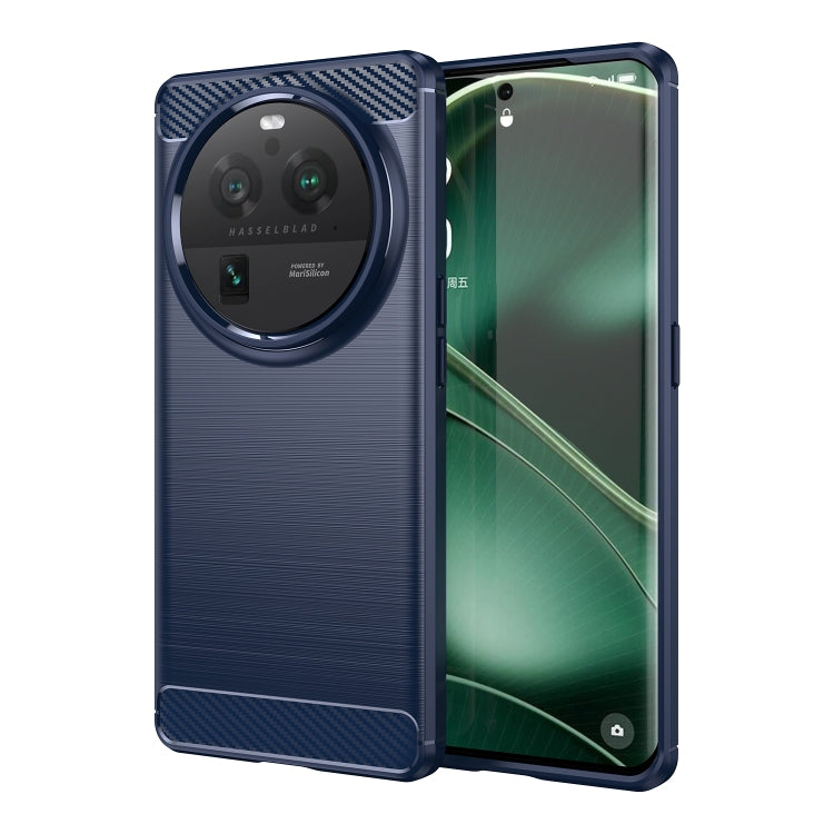 Carbon Fiber Brushed Texture TPU Case, For OPPO Find X6 Pro 5G