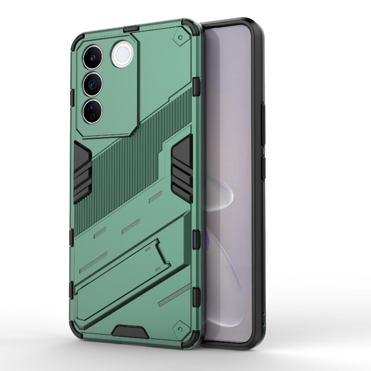 Punk Armor 2 in 1 PC + TPU Shockproof Phone Case with Invisible Holder, For vivo iQOO 11 5G, For vivo iQOO 11 Pro 5G, For vivo S16e 5G
