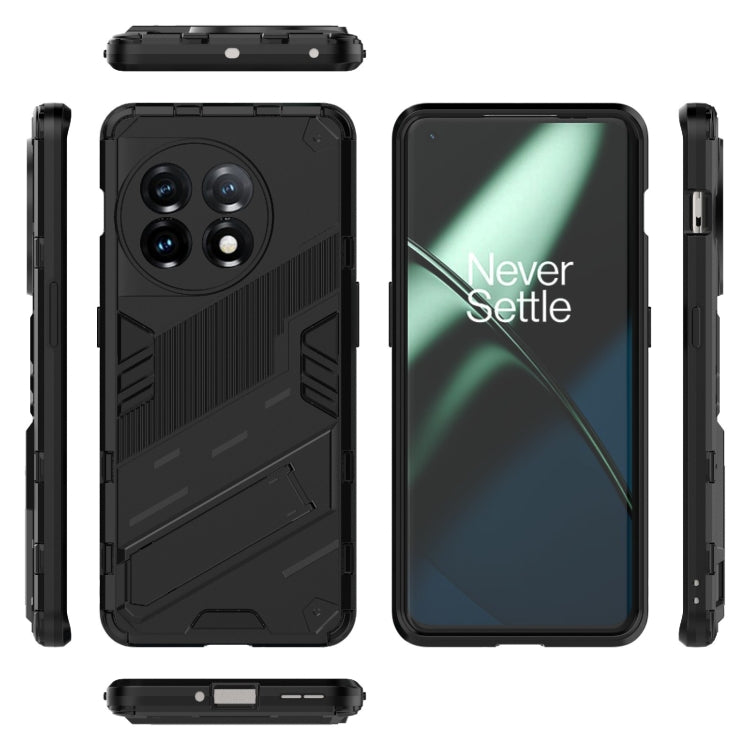 Punk Armor 2 in 1 PC + TPU Shockproof Phone Case with Invisible Holder, For OnePlus 11 5G