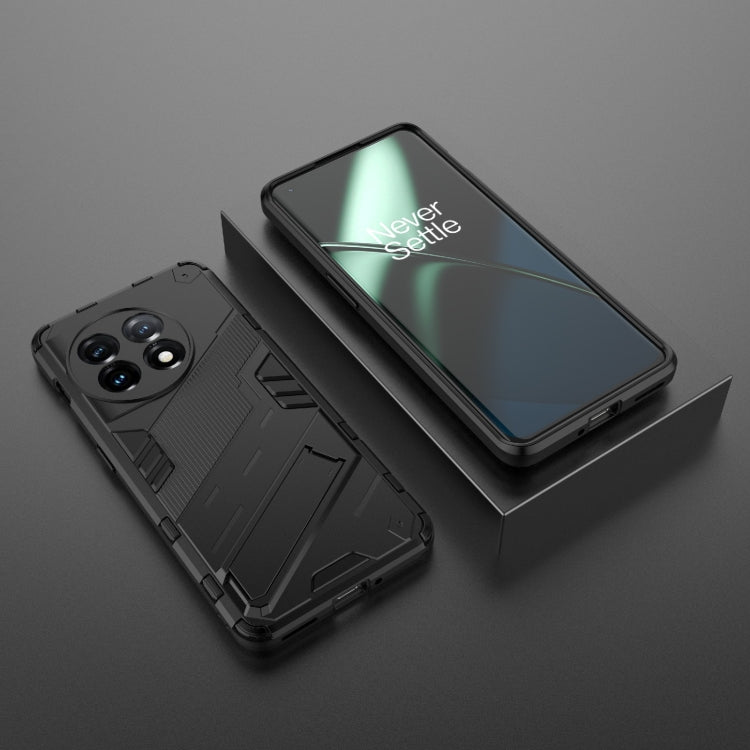 Punk Armor 2 in 1 PC + TPU Shockproof Phone Case with Invisible Holder, For OnePlus 11 5G