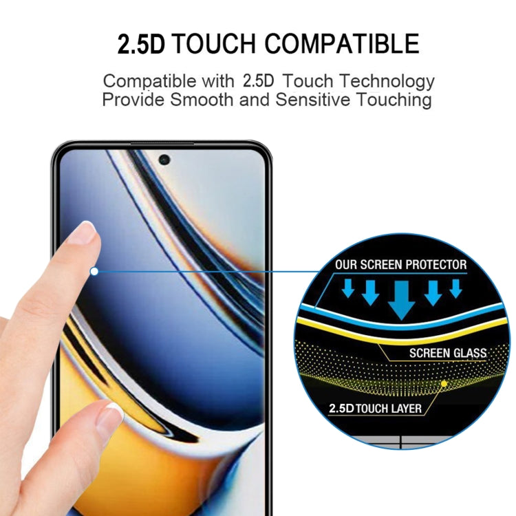 3D Curved Edge Full Screen Tempered Glass Film, For Realme 11 Pro+ (1pc)