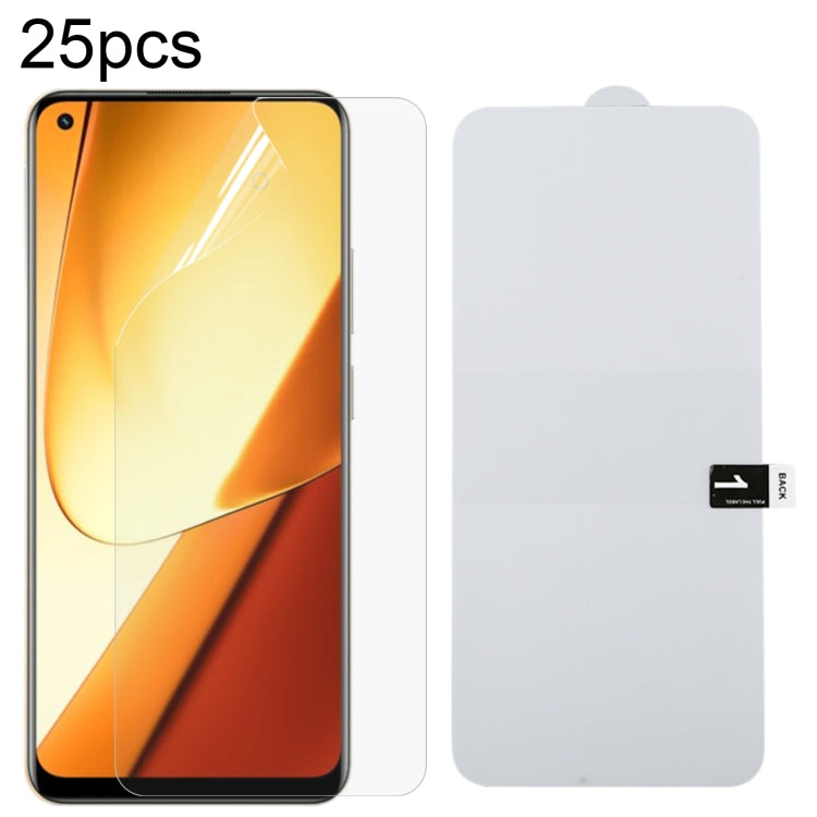 25pcs Full Screen Protector Explosion-proof Hydrogel Film, For Realme 12 / C75, For Realme 13 Pro+ / 12 Pro / 12 Pro +, For Realme GT5 Pro, For Realme 11 4G, For  Realme GT5/GT5 240W, For Realme Narzo 60 Pro, For Realme Narzo 60