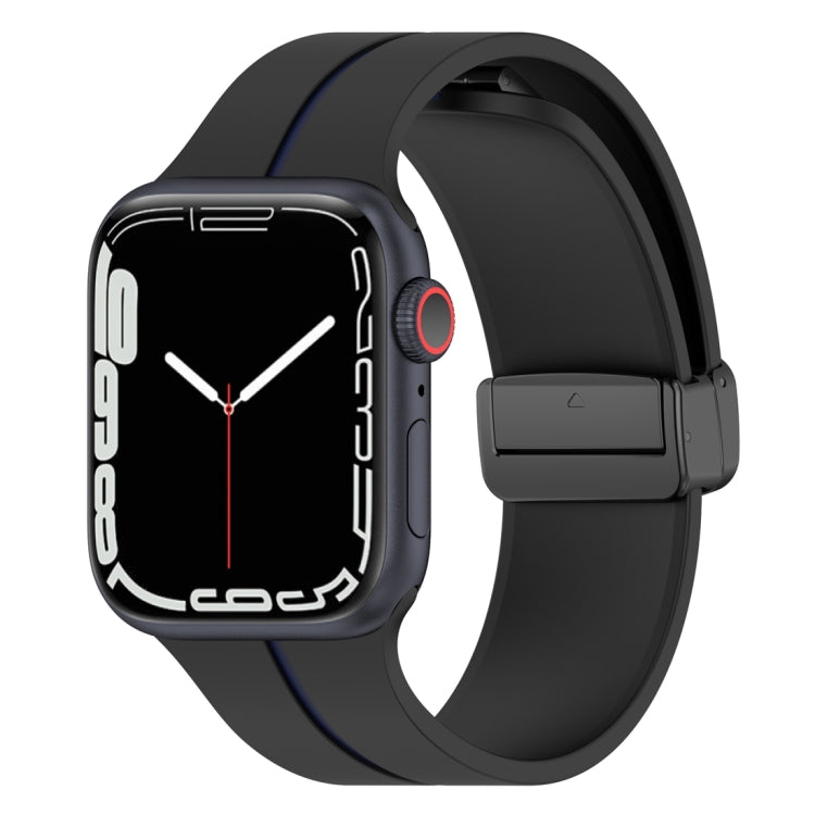 Two Color Folding Buckle Silicone Watch Band, For Apple Watch SE 40mm, For Apple Watch SE 44mm