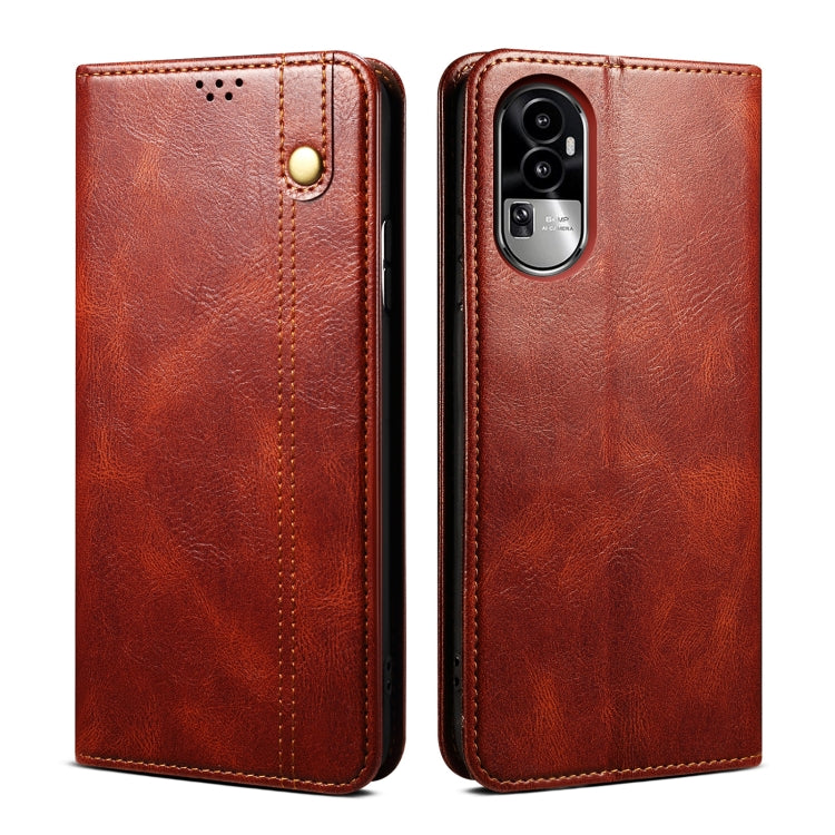 Oil Wax Crazy Horse Texture Leather Phone Case, For OPPO Find