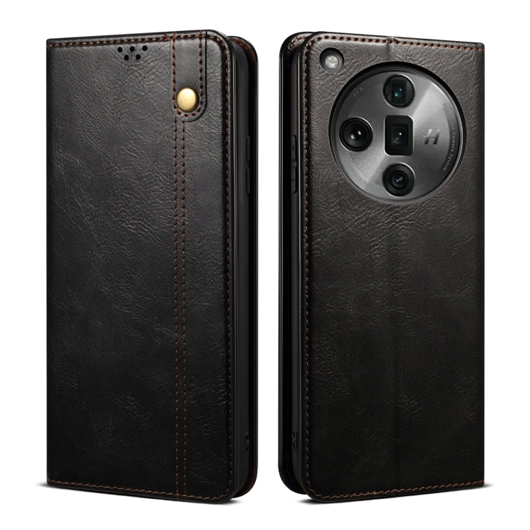 Oil Wax Crazy Horse Texture Leather Phone Case, For OPPO Find