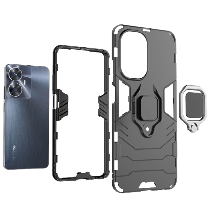 Shockproof PC + TPU Holder Phone Case, For Realme C55