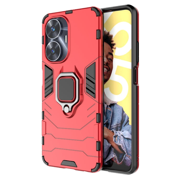 Shockproof PC + TPU Holder Phone Case, For Realme C55