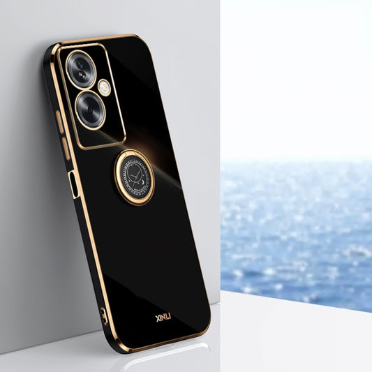XINLI Straight Edge 6D Electroplate TPU Phone Case with Ring Holder, For OPPO A2 5G, For OPPO Find X6, For OPPO A2X