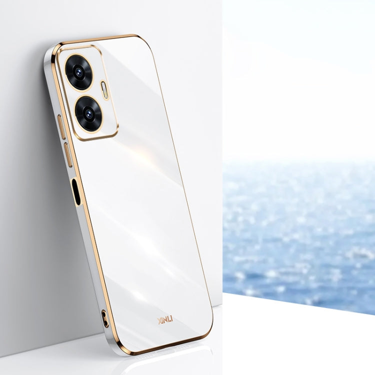 XINLI Straight 6D Plating Gold Edge TPU Phone Case, For Realme GT Neo5 SE, For Realme C55