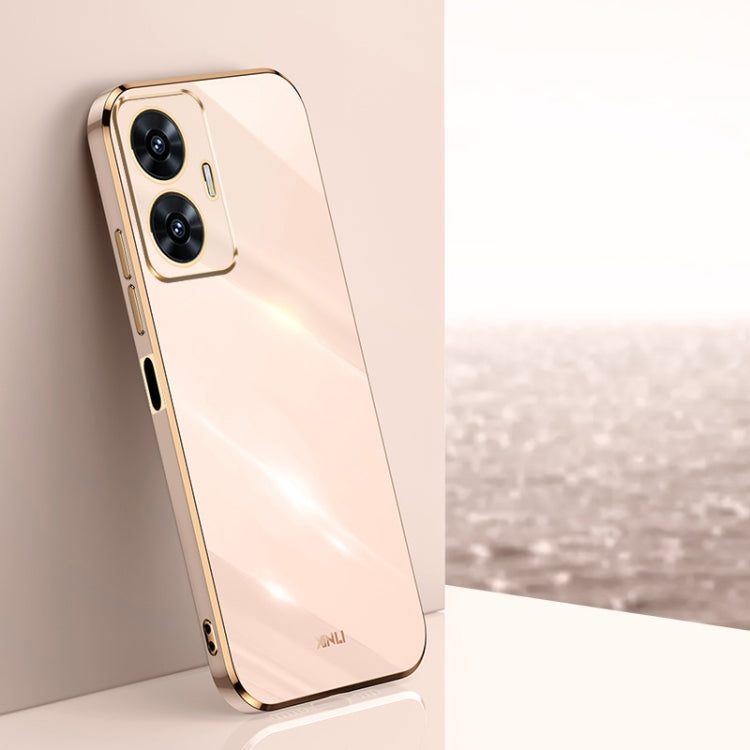 XINLI Straight 6D Plating Gold Edge TPU Phone Case, For Realme GT Neo5 SE, For Realme C55