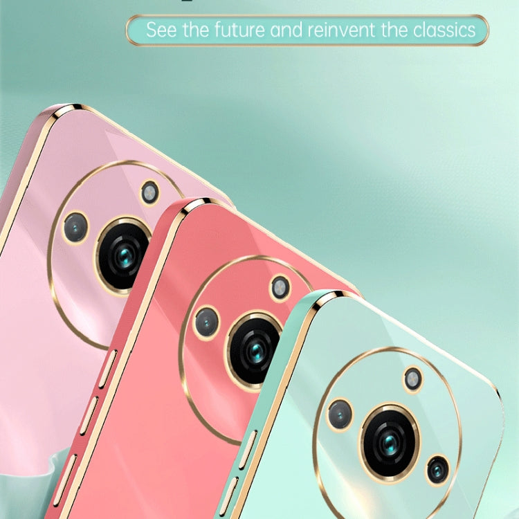 XINLI Straight 6D Plating Gold Edge TPU Phone Case, For Realme 11 5G, For Realme C53 2023, For Realme 11 Pro+ 5G