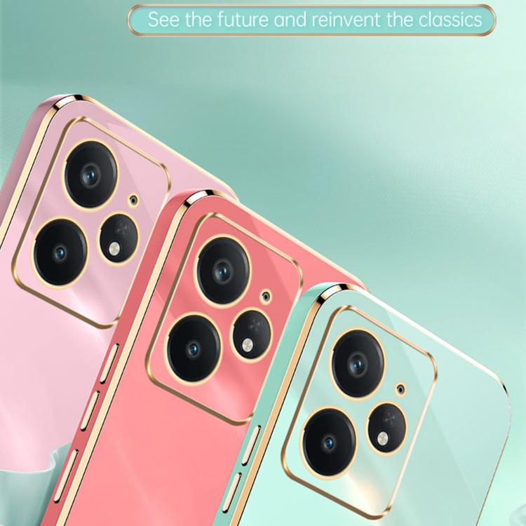 XINLI Straight Edge 6D Electroplate TPU Phone Case with Ring Holder