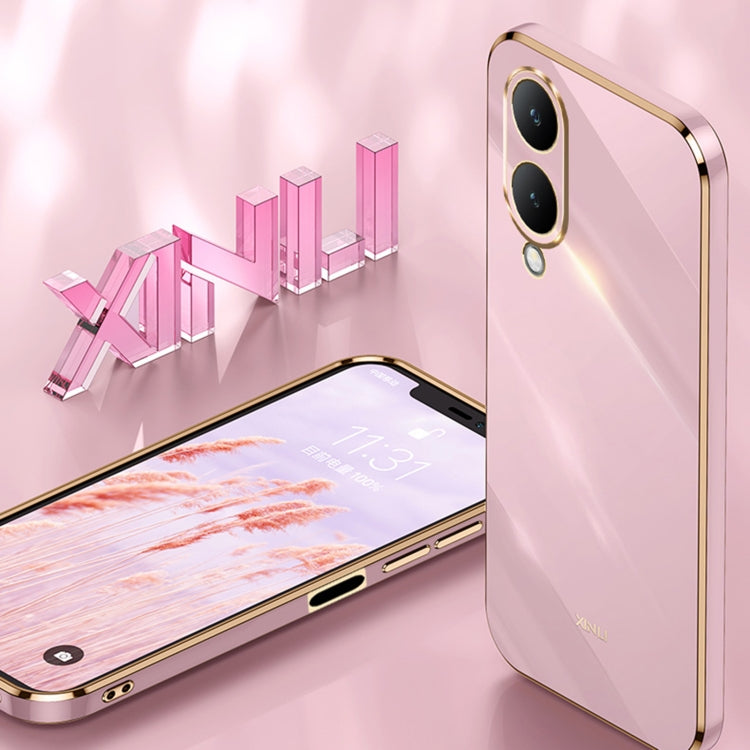 XINLI Straight Edge 6D Electroplate TPU Phone Case, For vivo Y17S 4G, For vivo Y35M+, For vivo S17, For vivo S17e